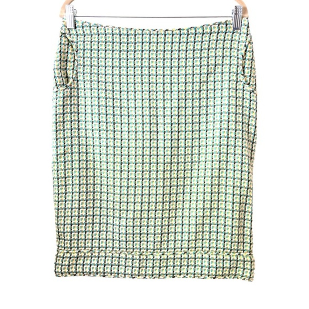 Tocca woven tweed-like Plaid Skirt with pockets.